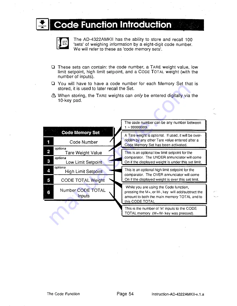 AND Weighing Indicator AD-4322A Mark II (MKII) Instruction Manual Download Page 60