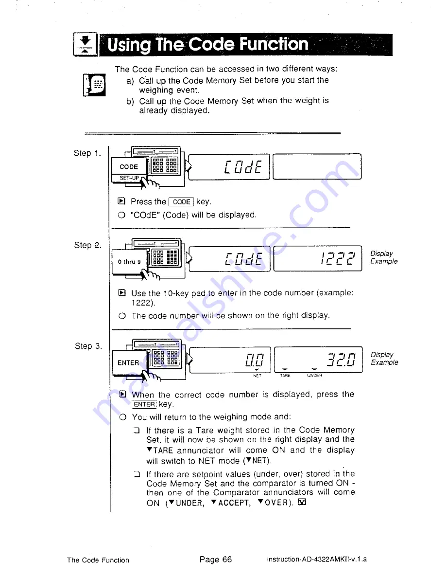 AND Weighing Indicator AD-4322A Mark II (MKII) Instruction Manual Download Page 72