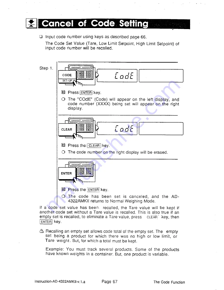 AND Weighing Indicator AD-4322A Mark II (MKII) Instruction Manual Download Page 73