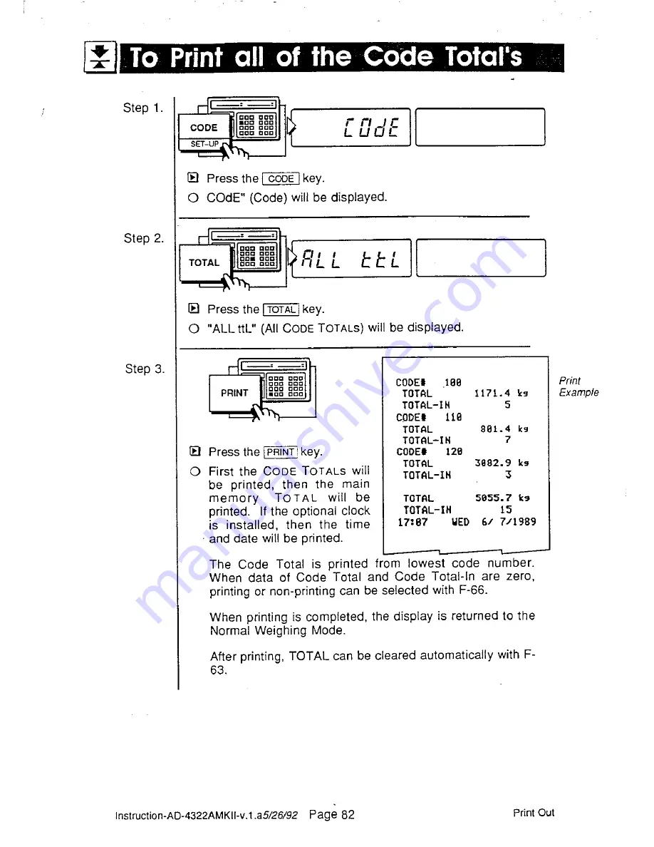 AND Weighing Indicator AD-4322A Mark II (MKII) Instruction Manual Download Page 88