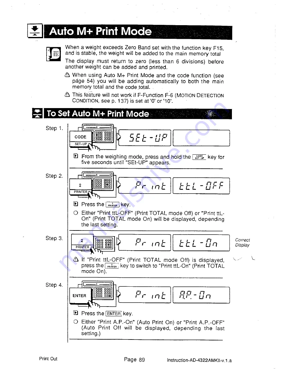 AND Weighing Indicator AD-4322A Mark II (MKII) Instruction Manual Download Page 95