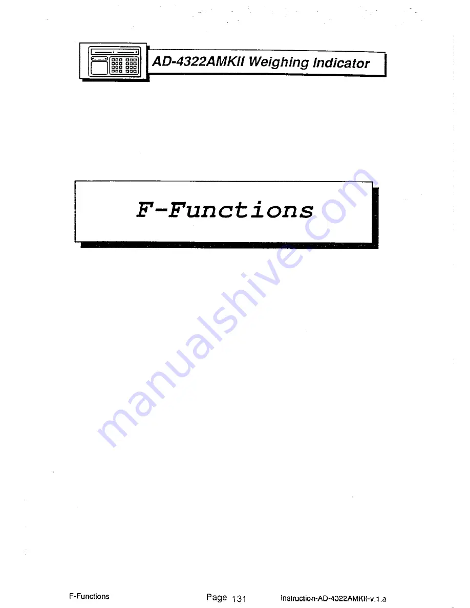 AND Weighing Indicator AD-4322A Mark II (MKII) Instruction Manual Download Page 137