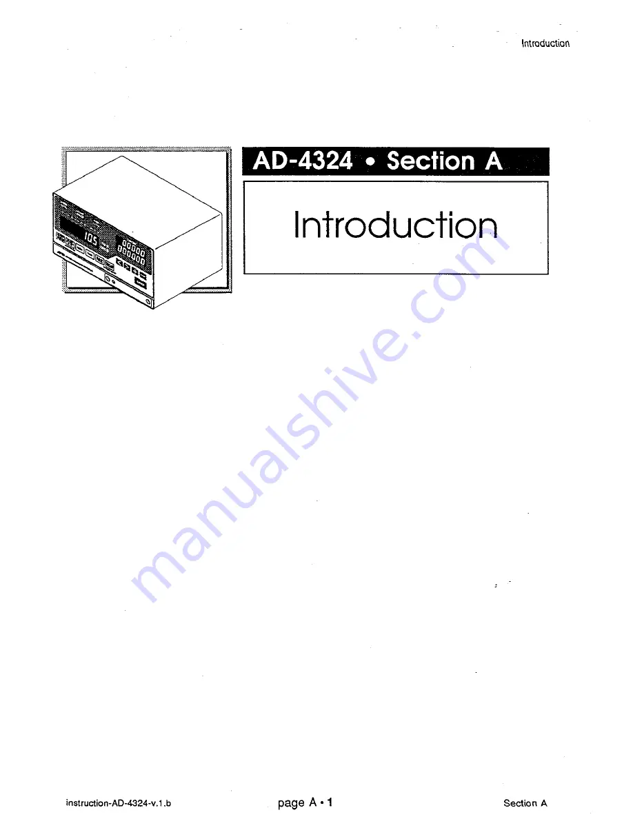 AND Weighing Indicator AD-4324 Instruction Manual Download Page 5