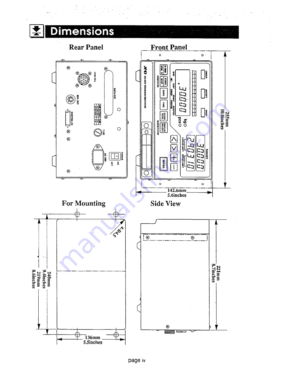 AND Weighing Indicator AD-4324 Instruction Manual Download Page 89