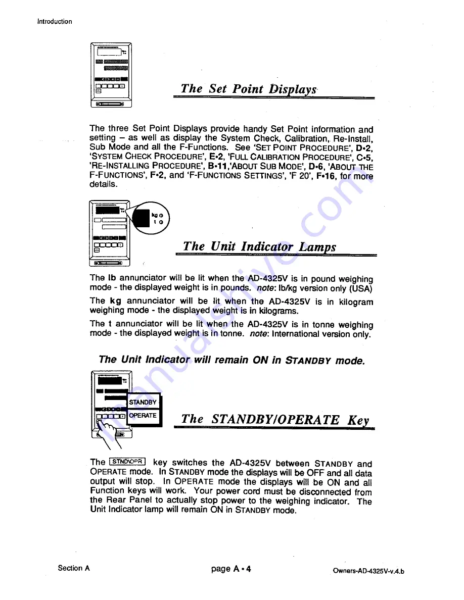 AND Weighing Indicator AD-4325V Instruction Manual Download Page 10