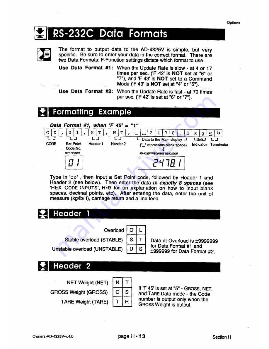 AND Weighing Indicator AD-4325V Instruction Manual Download Page 131