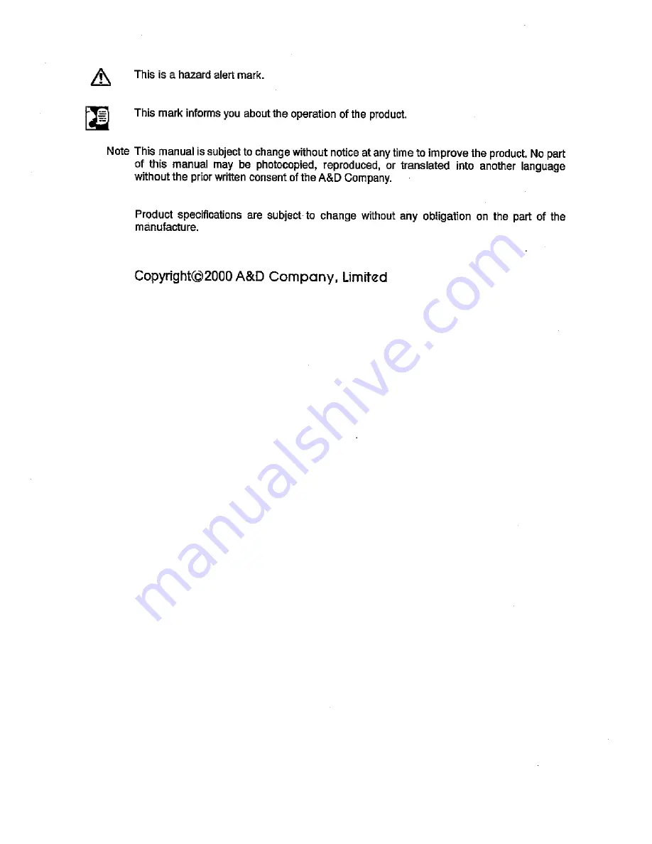 AND Weighing Indicator AD-4329 OP-02 Instruction Manual Download Page 2