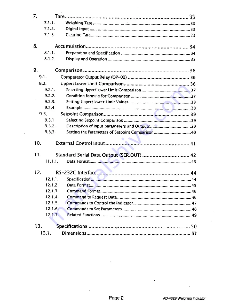 AND Weighing Indicator AD-4329 OP-02 Instruction Manual Download Page 4