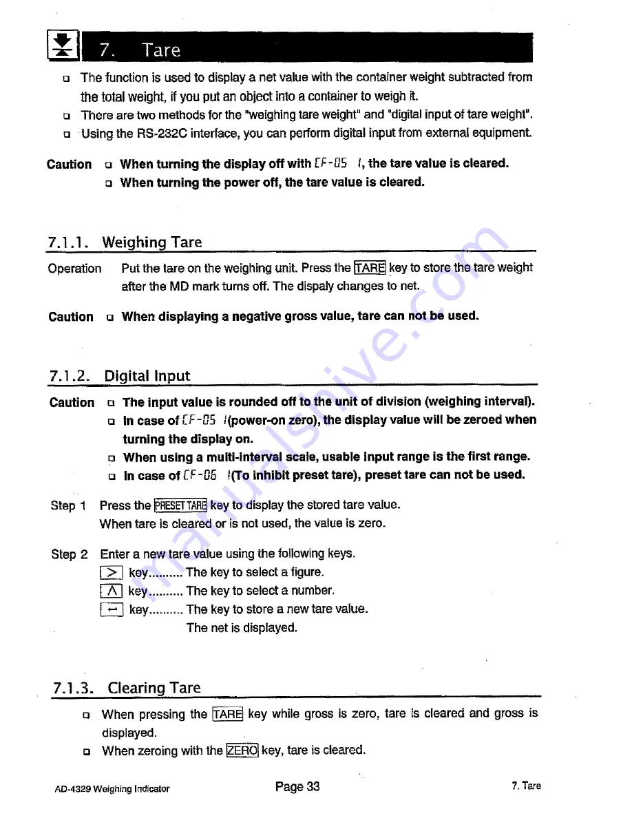 AND Weighing Indicator AD-4329 OP-02 Instruction Manual Download Page 35