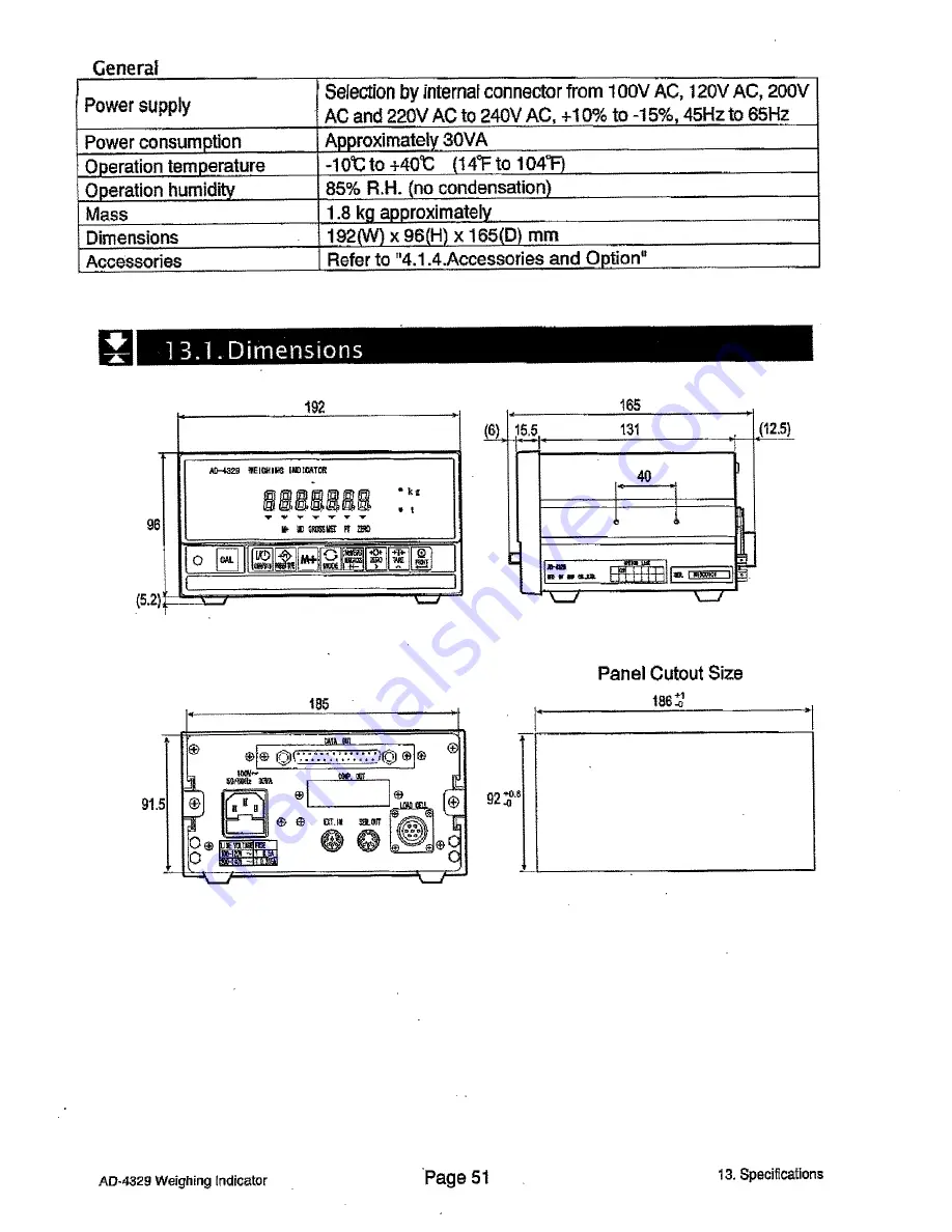 AND Weighing Indicator AD-4329 OP-02 Instruction Manual Download Page 53