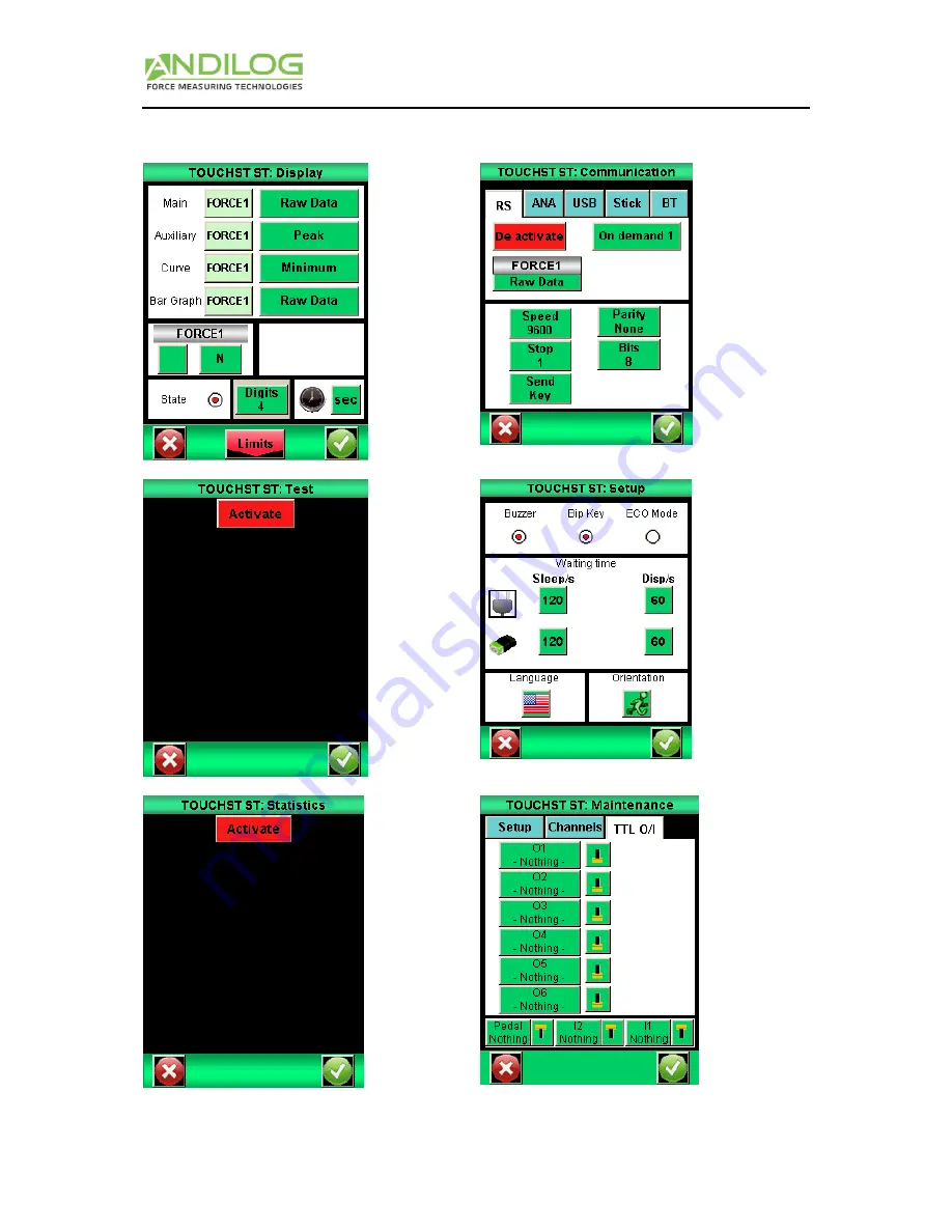 ANDILOG CENTOR TOUCH DUAL Operating Manual Download Page 34