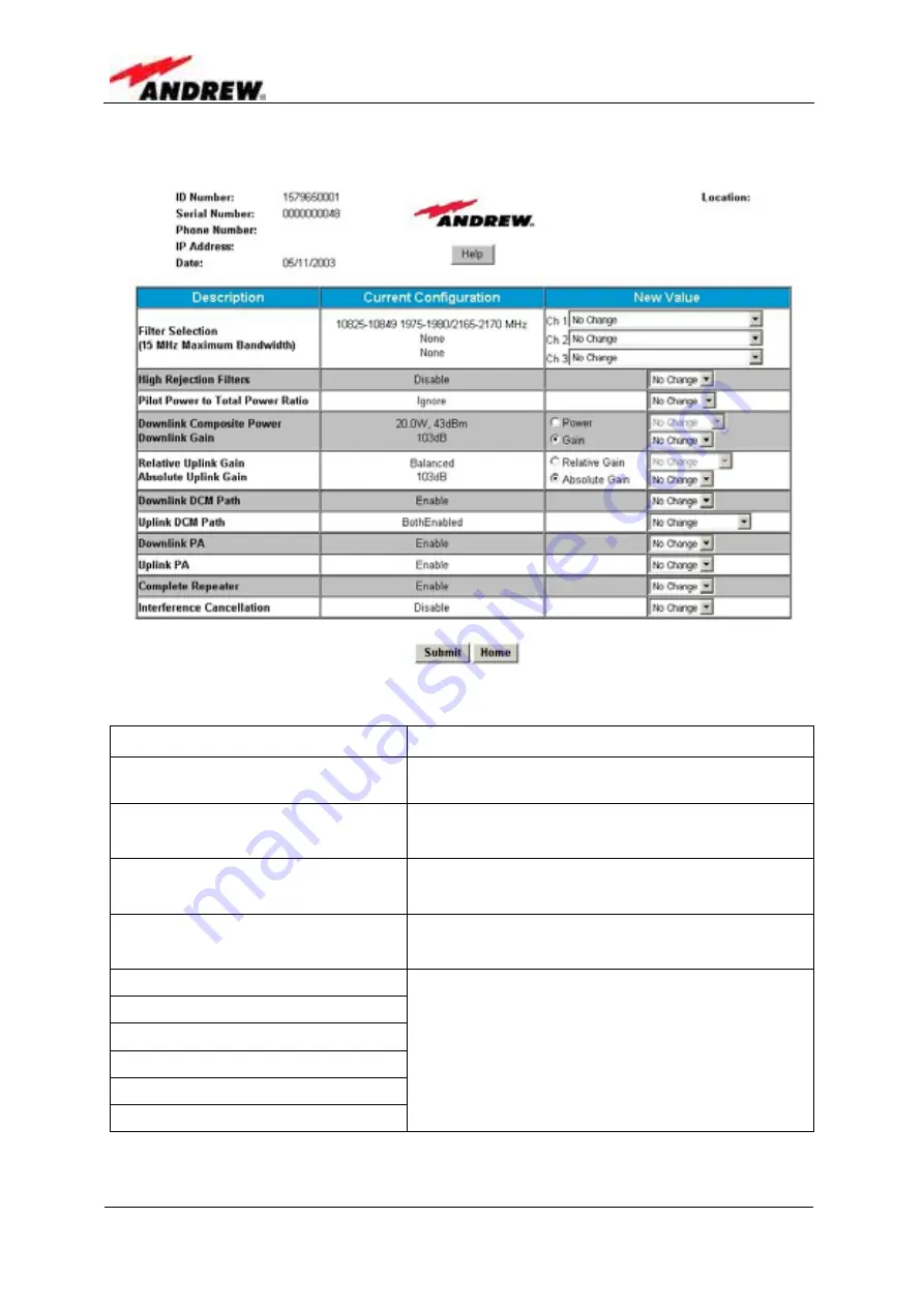 Andrew 160543 User Manual Download Page 64