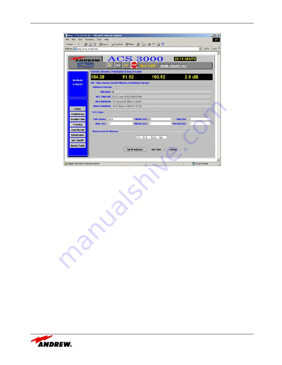 Andrew ACS3000 User Manual Download Page 16