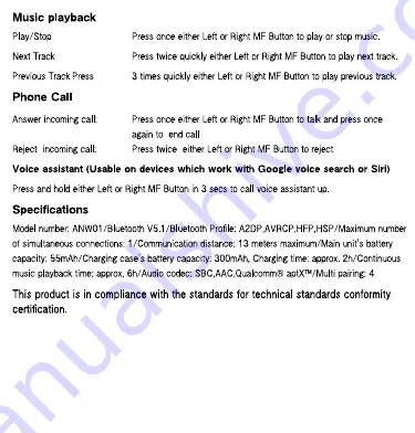 Anima ANW01 User Manual Download Page 6