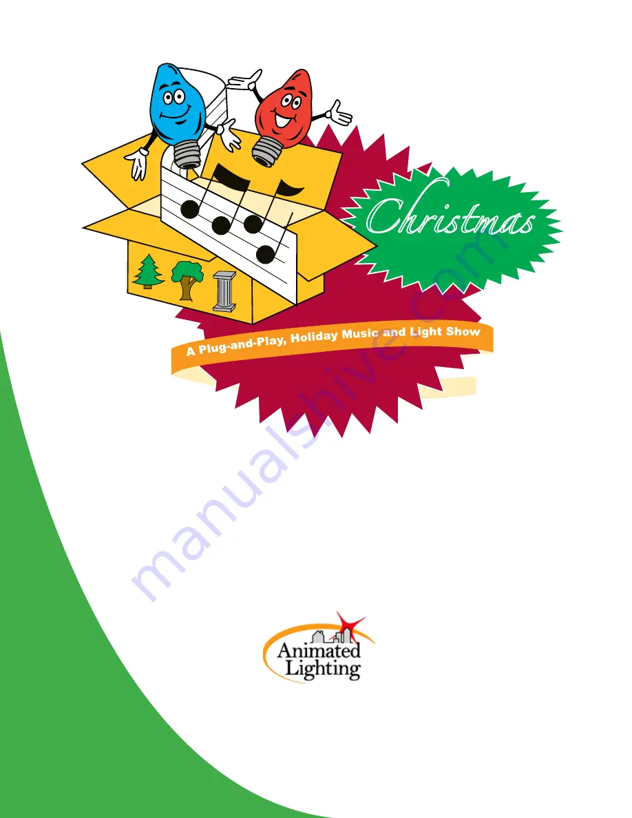 Animated Lighting Christmas in a box Assembly And Operating Instructions Manual Download Page 1