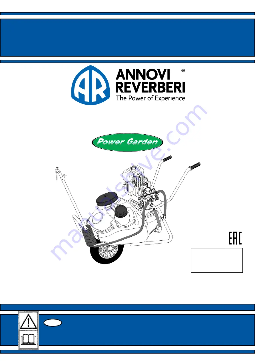 Annovi Reverberi Power Garden CAR 130 Скачать руководство пользователя страница 1