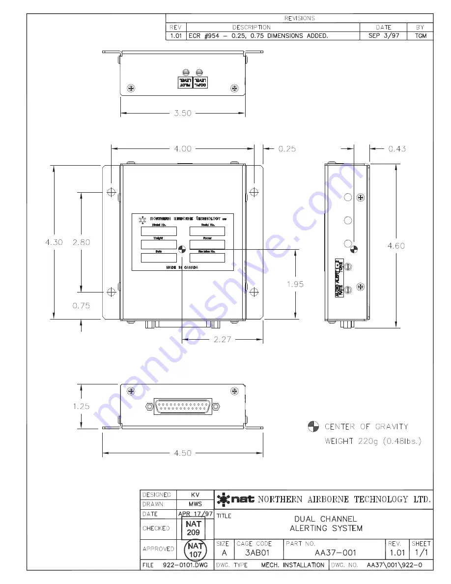 Anodyne Electronics Manufacturing AA37 Series Installation And Operation Manual Download Page 18