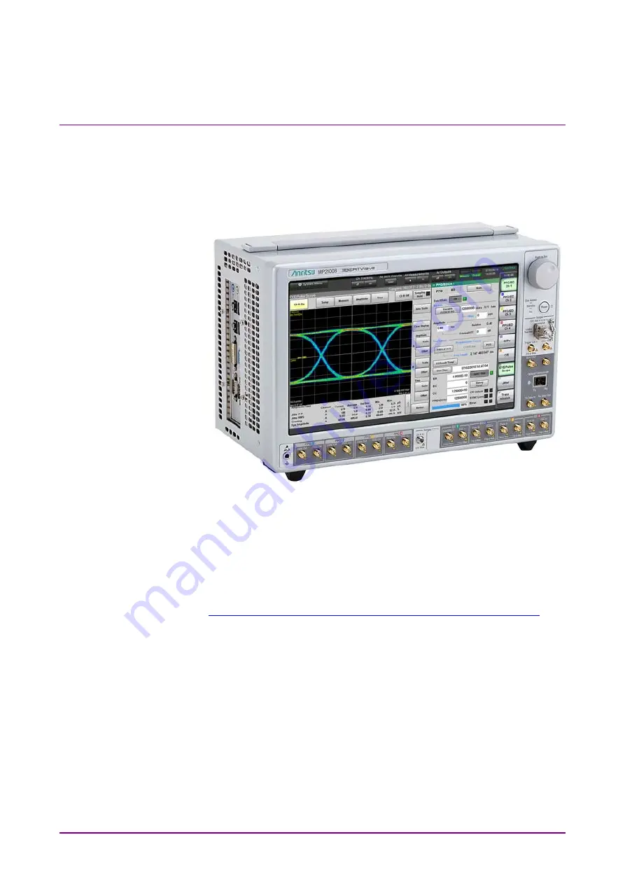 Anritsu BERTWave Series Скачать руководство пользователя страница 34