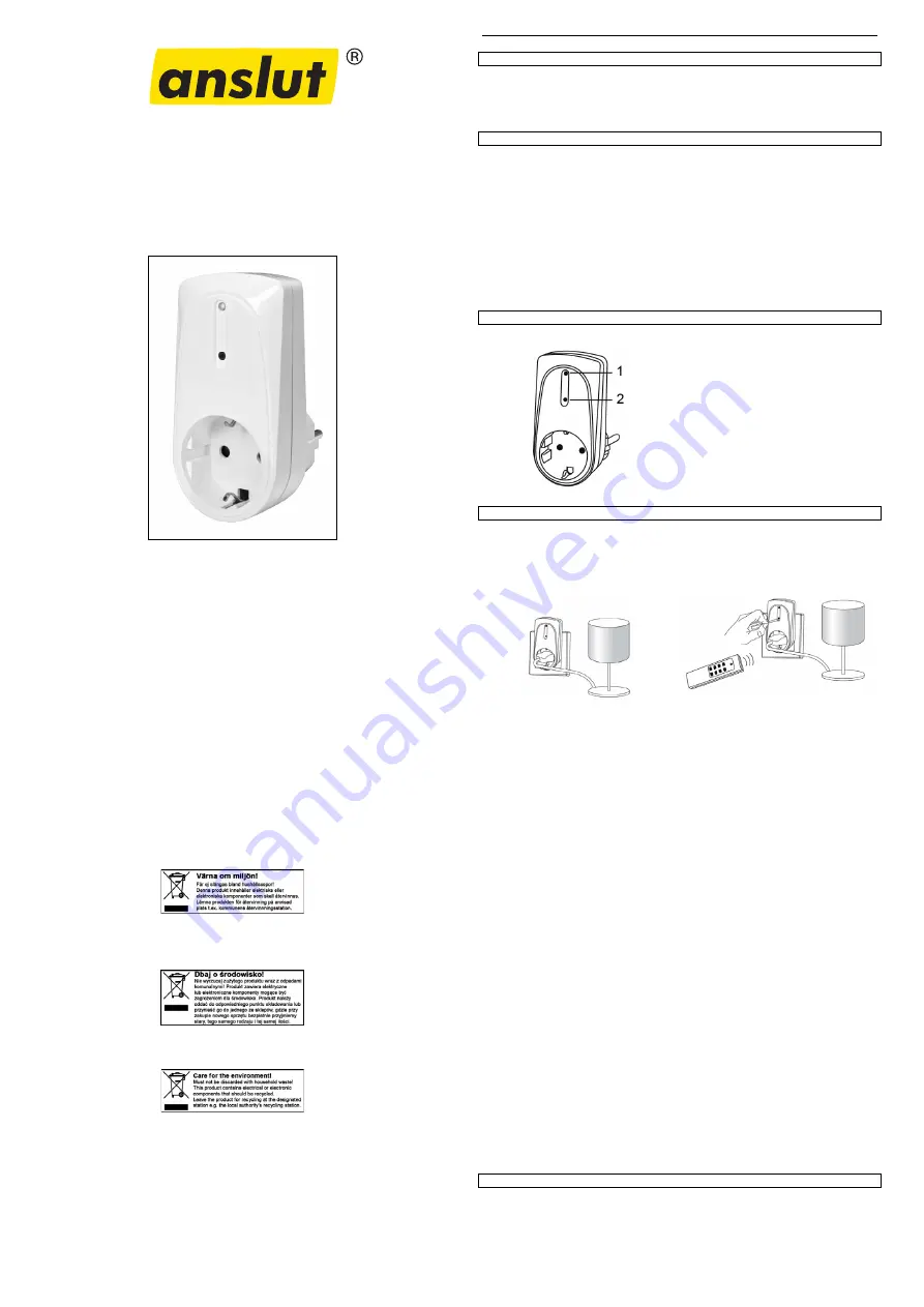 Anslut 408-063 Operating Instructions Download Page 1