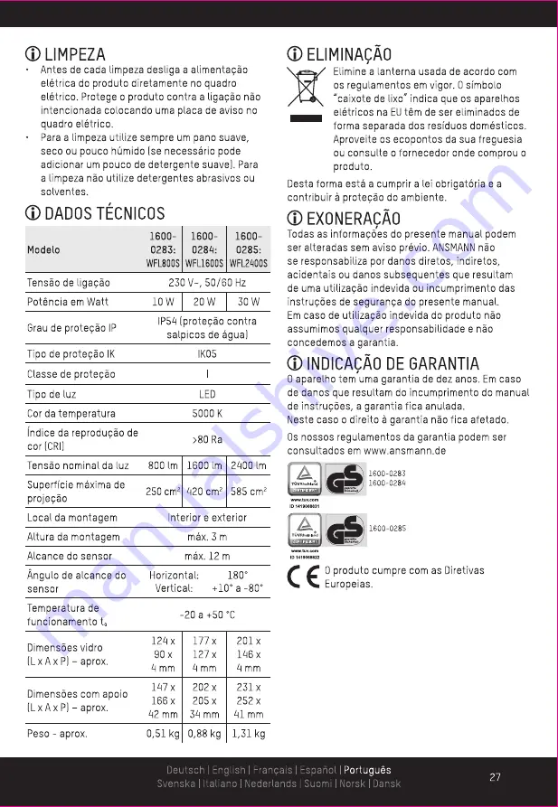 ANSMANN 1600-0283 Скачать руководство пользователя страница 27