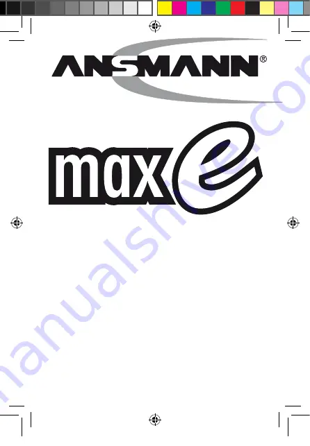 ANSMANN Max E Скачать руководство пользователя страница 1