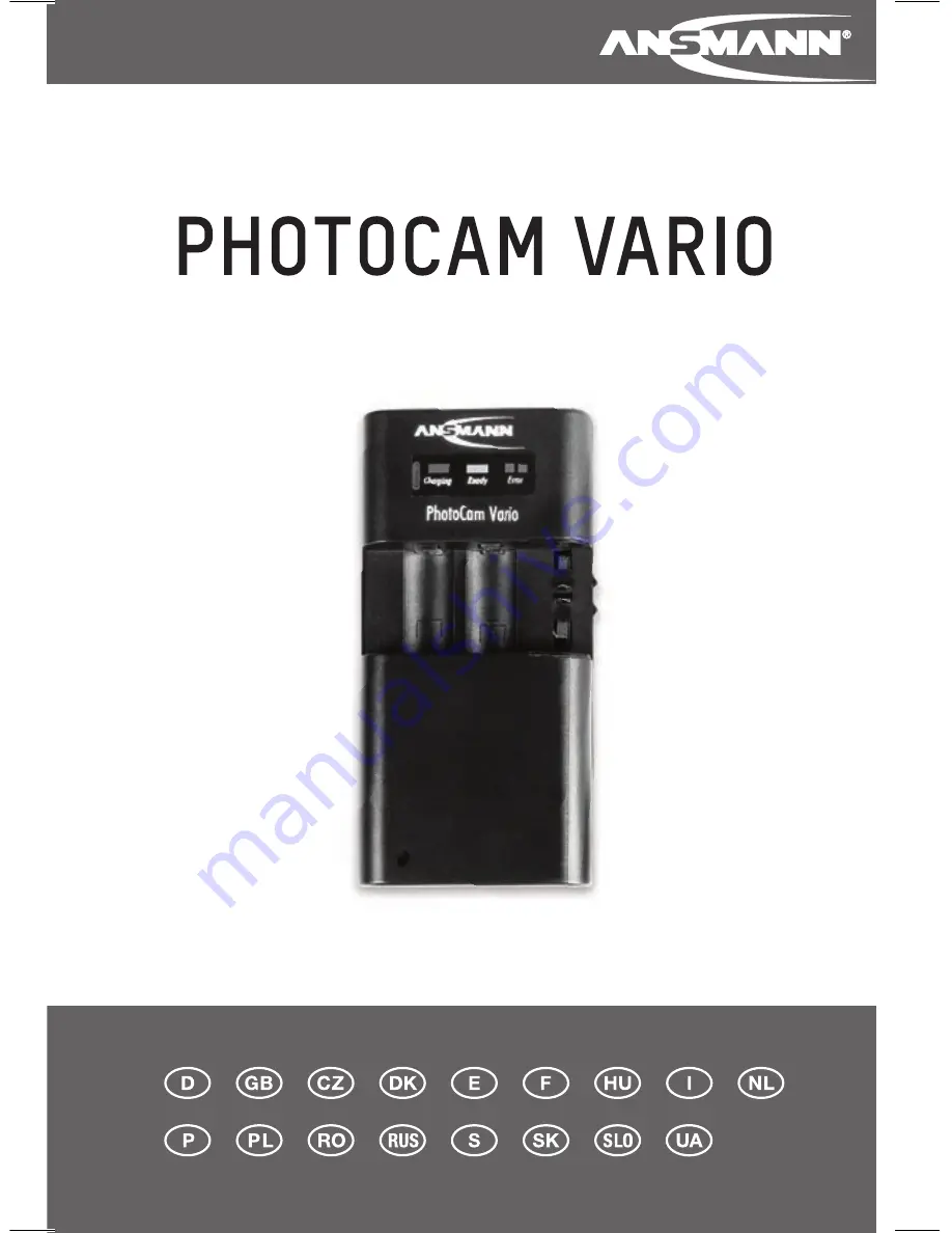 ANSMANN PHOTOCAM VARIO Operating Instructions Manual Download Page 1