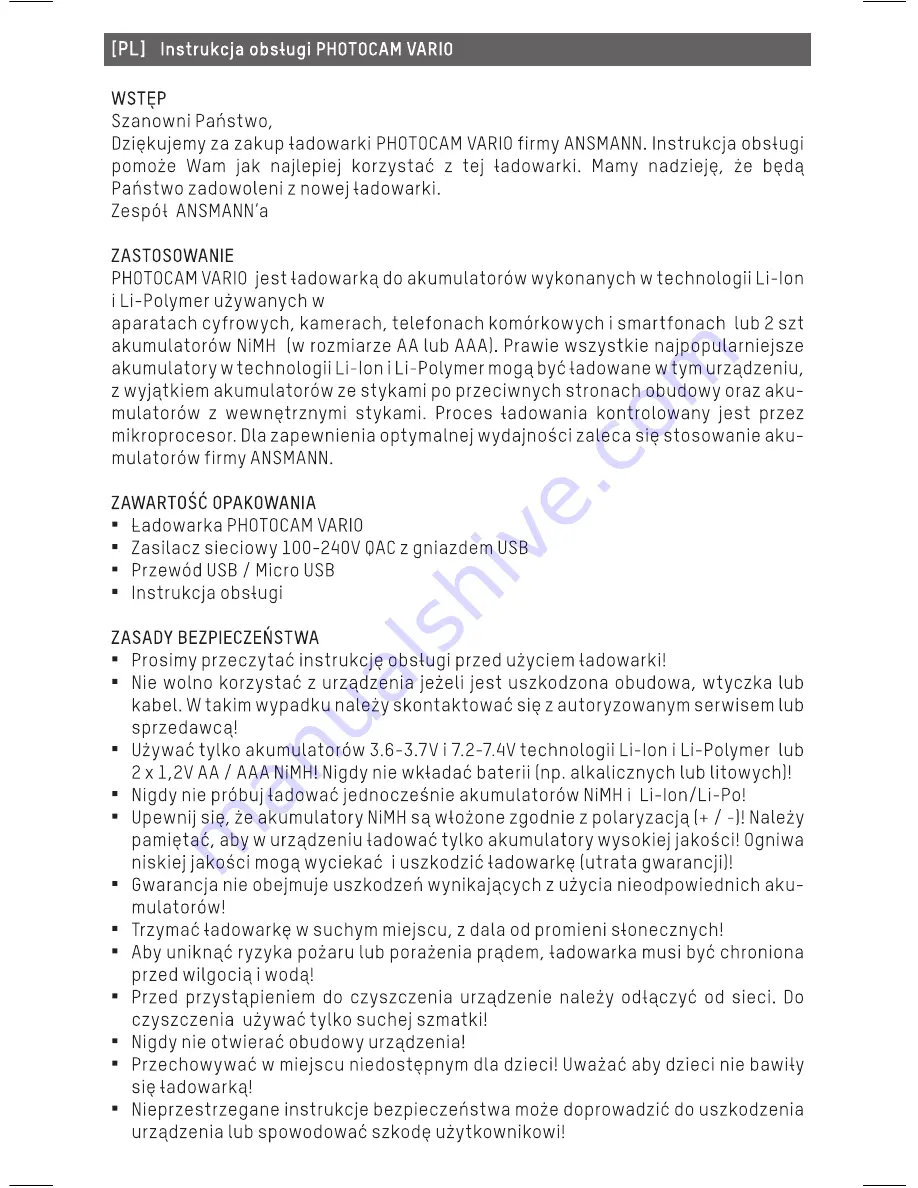 ANSMANN PHOTOCAM VARIO Operating Instructions Manual Download Page 35