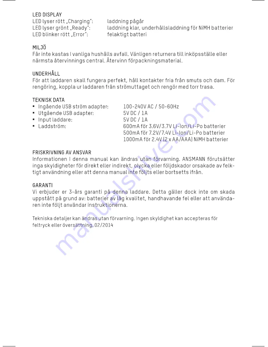 ANSMANN PHOTOCAM VARIO Operating Instructions Manual Download Page 46