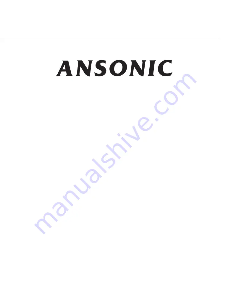 Ansonic VF 550 T Скачать руководство пользователя страница 1