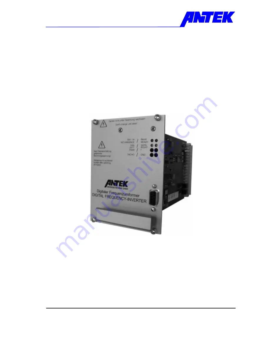 ANTEK FU 3 AE-03 Operating Manual Download Page 1