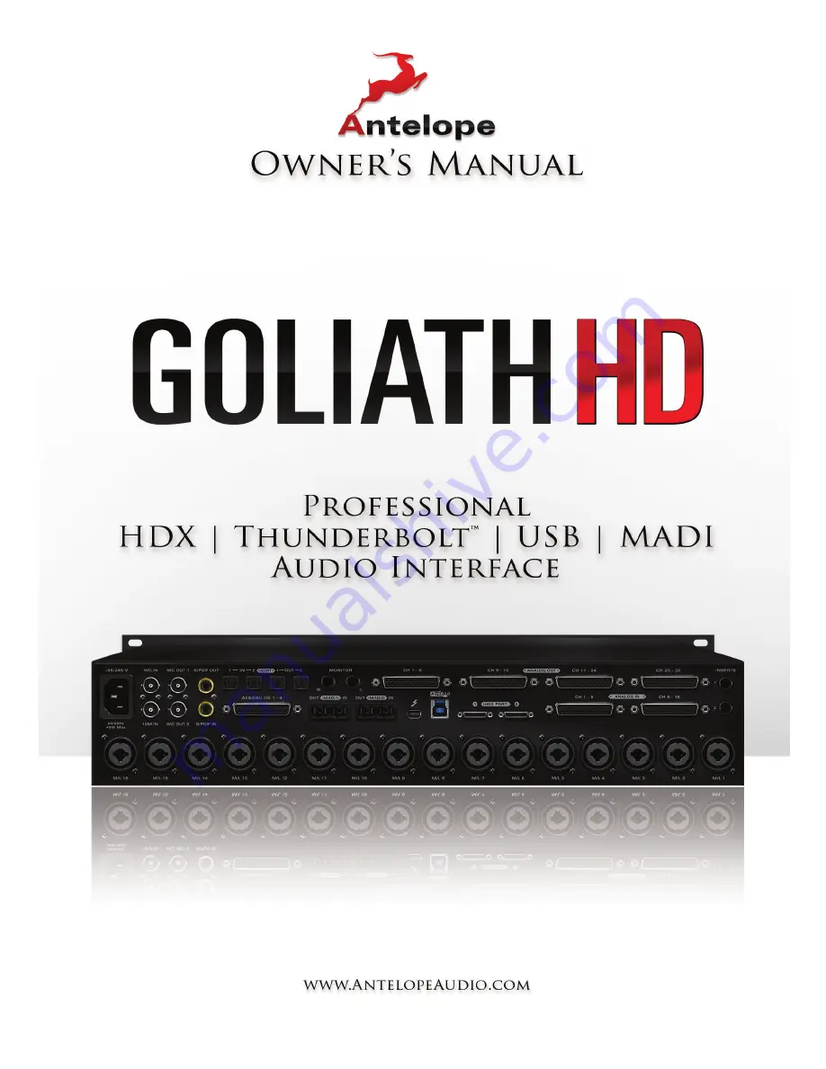 Antelope GOLIATH HD Скачать руководство пользователя страница 32