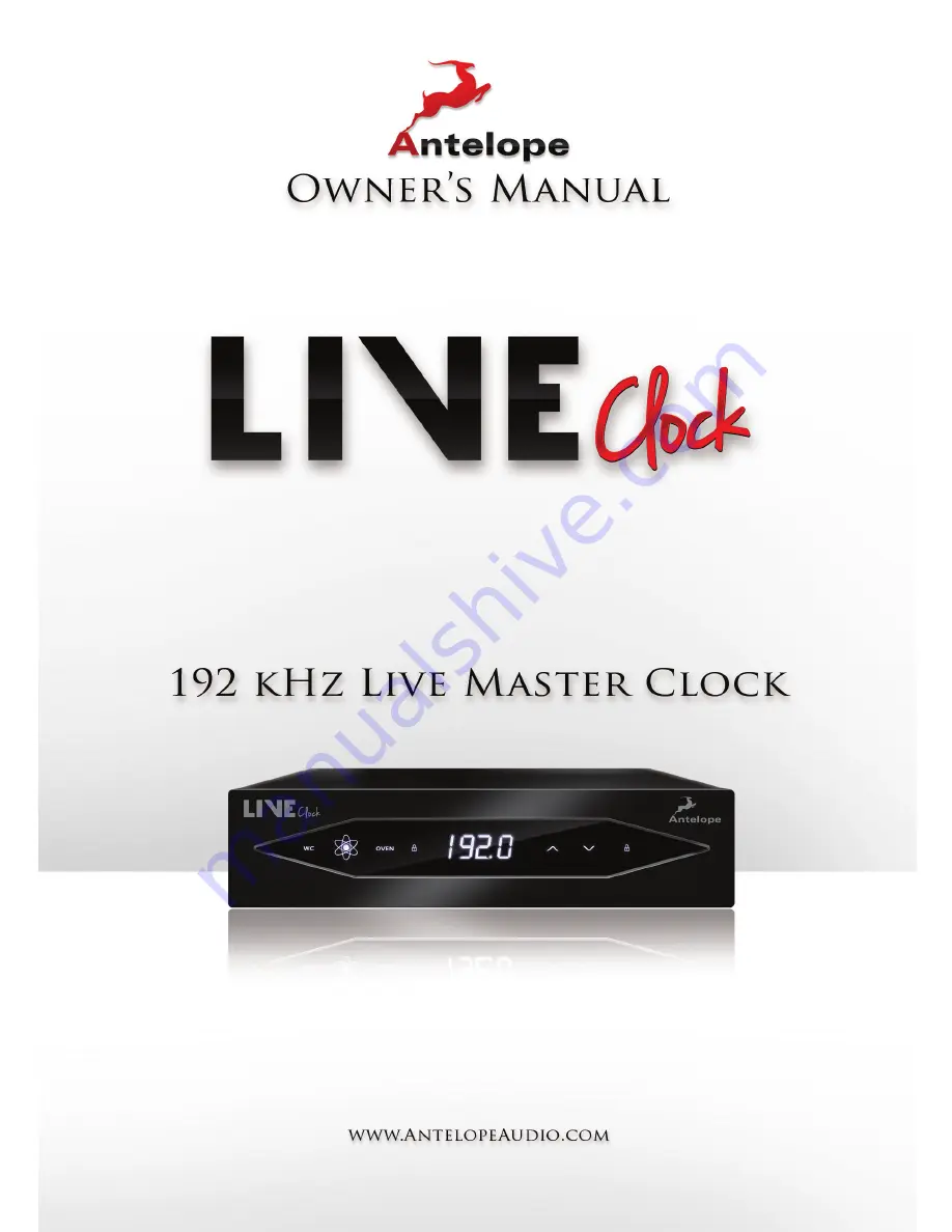 Antelope live clock Скачать руководство пользователя страница 1