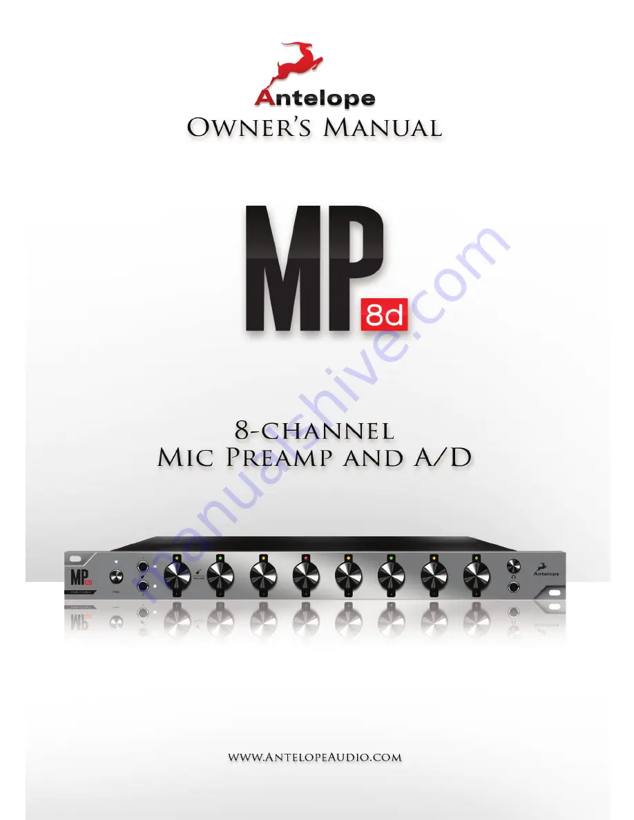 Antelope MP8d Owner'S Manual Download Page 1