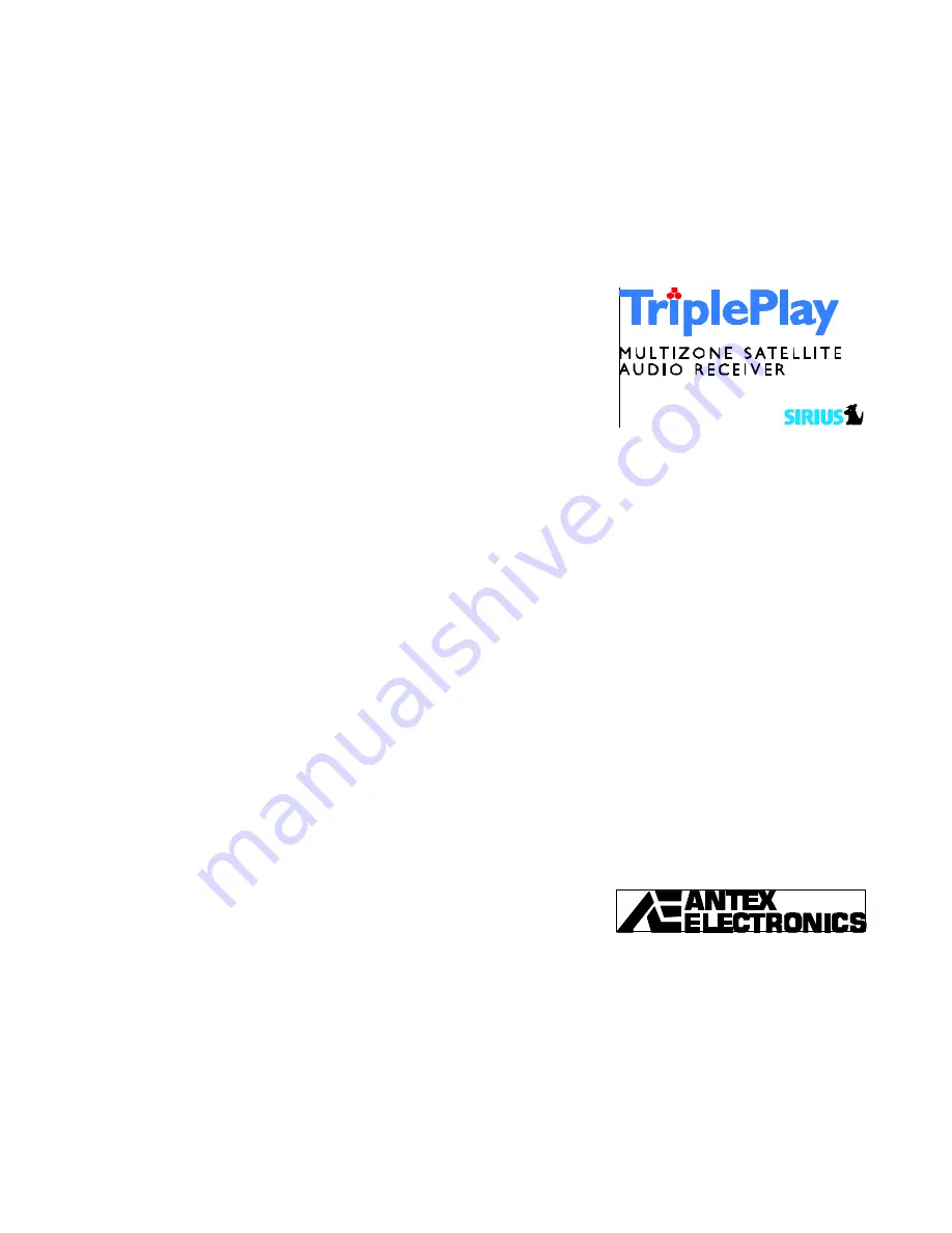 Antex electronics SRX-3 TriplePlay User Manual Download Page 1