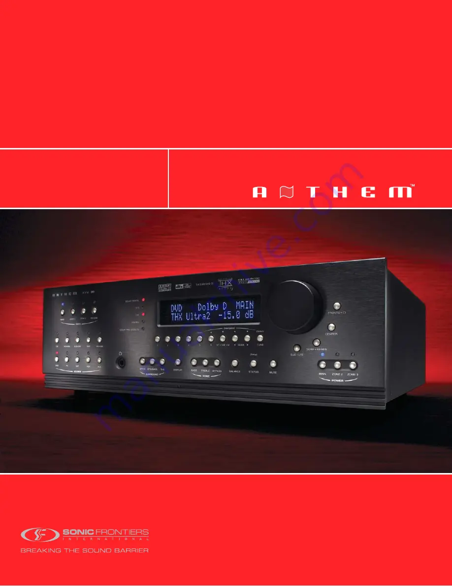 Anthem AVM 30 Скачать руководство пользователя страница 1