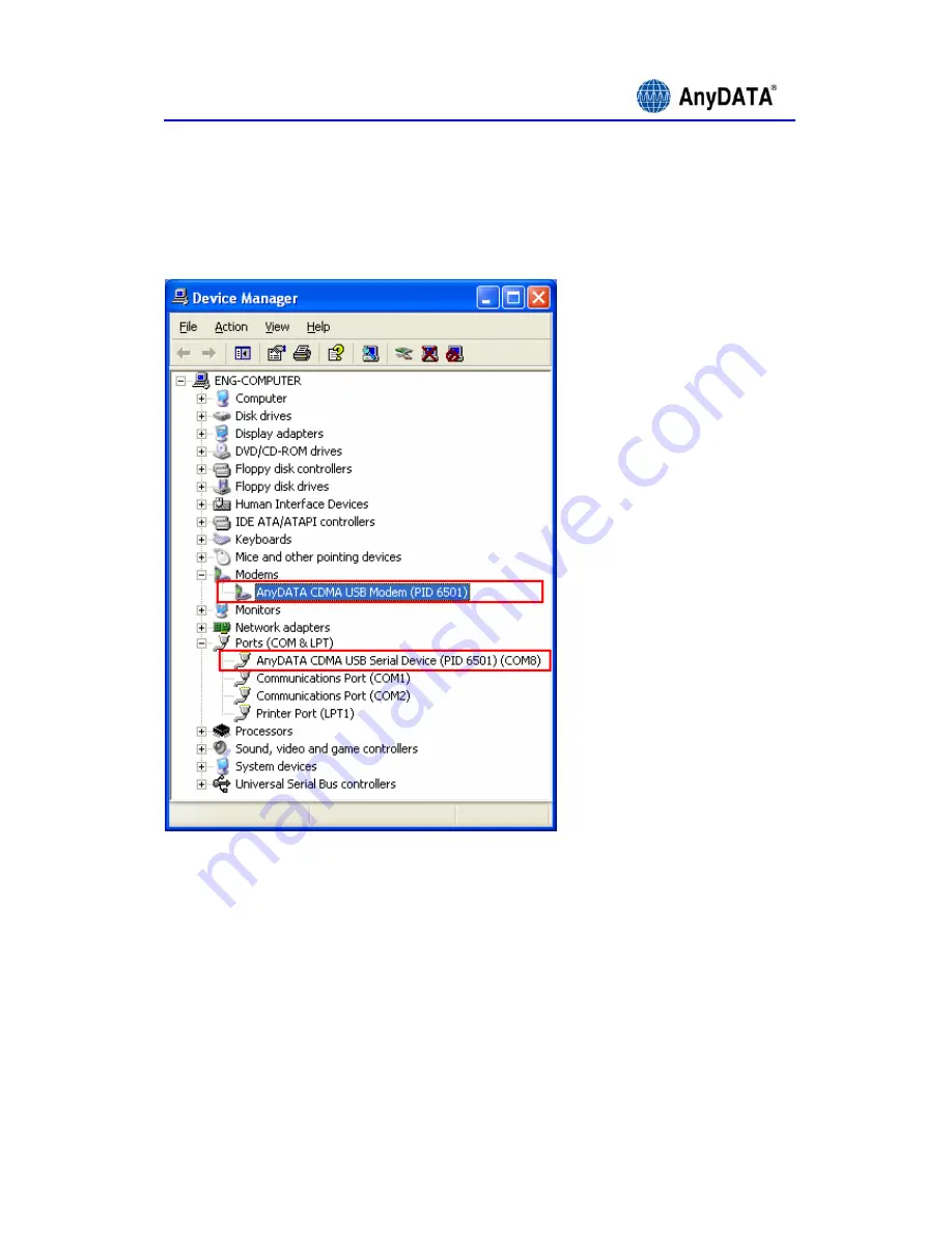 AnyDATA ADU-E100D User Manual Download Page 27