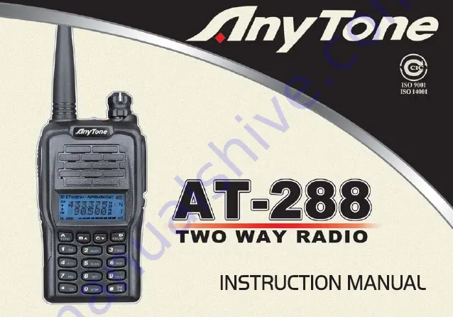 AnyTone AT-288 Instruction Manual Download Page 1