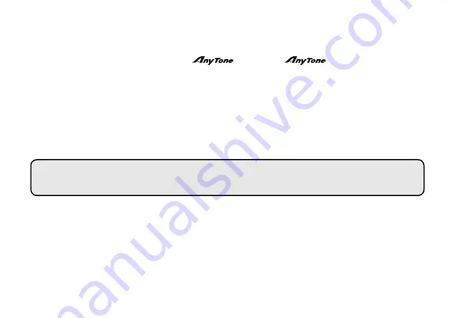 AnyTone AT-289 Instruction Manual Download Page 3