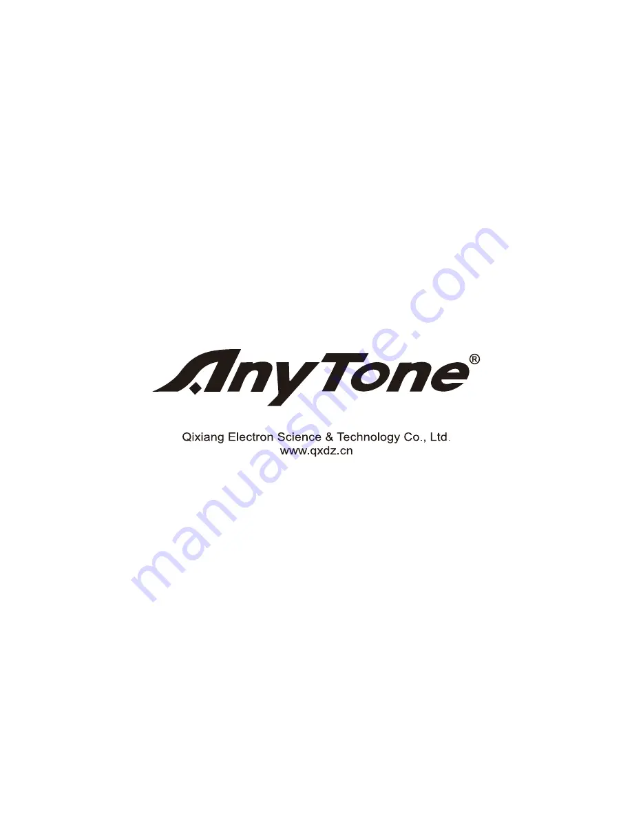 AnyTone AT-318UV Скачать руководство пользователя страница 1