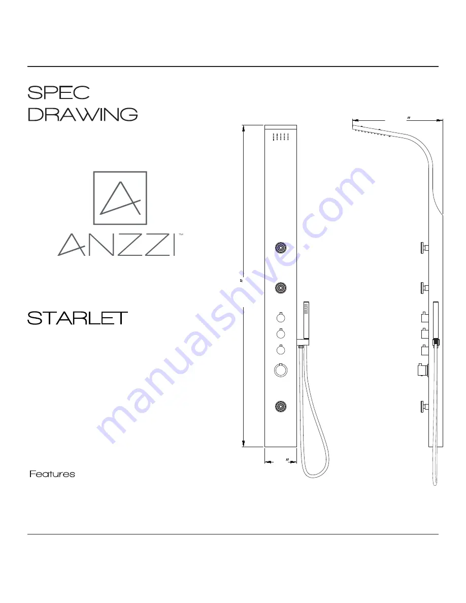 Anzzi STARLET SP-AZ036 Скачать руководство пользователя страница 5