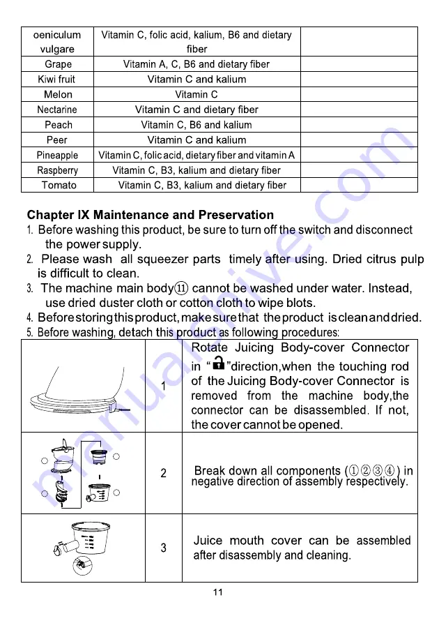 Aobosi AMR8825 Instruction Manual Download Page 11