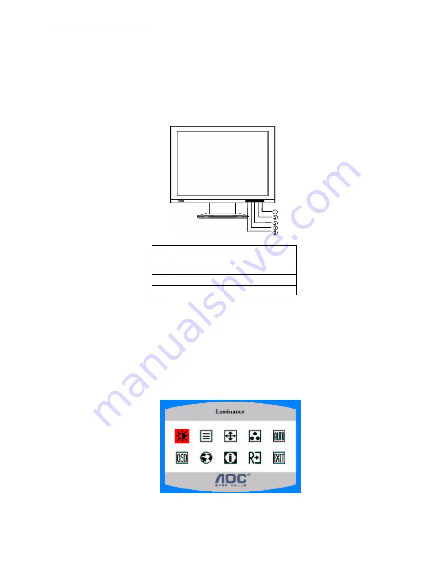 AOC 172V Service Manual Download Page 5