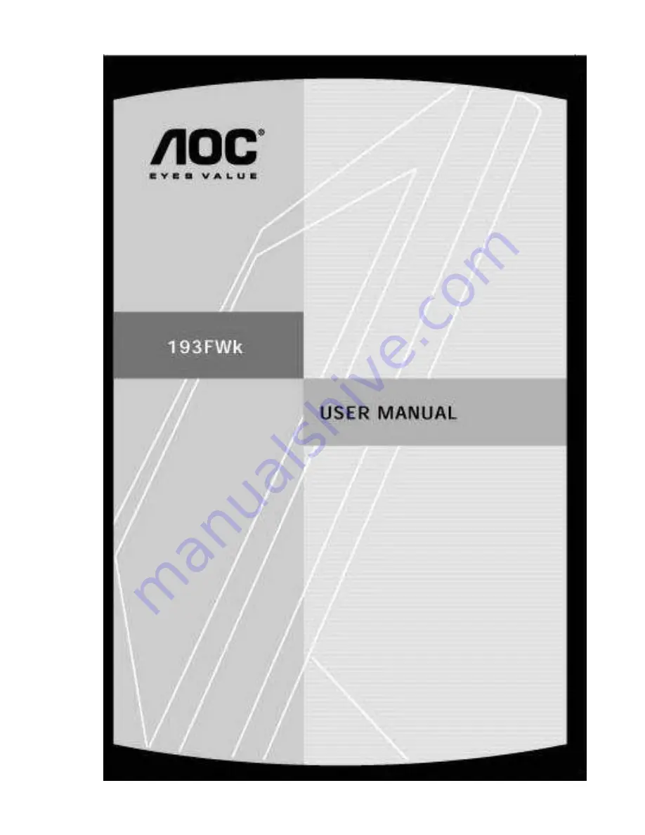 AOC 193FWK User Manual Download Page 1