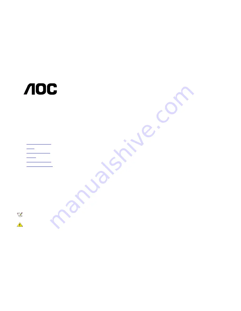 AOC 2016Vwa User Manual Download Page 1