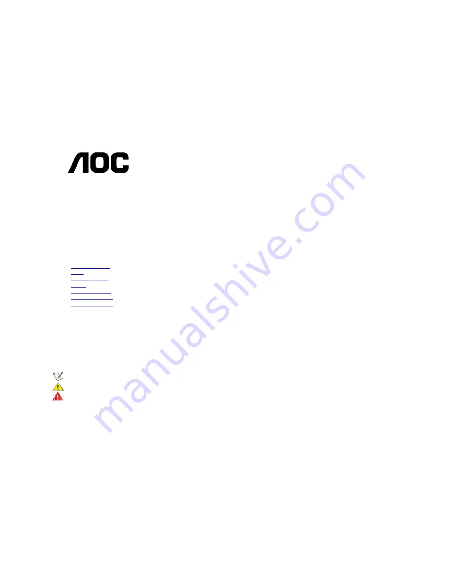 AOC 916SWA User Manual Download Page 1