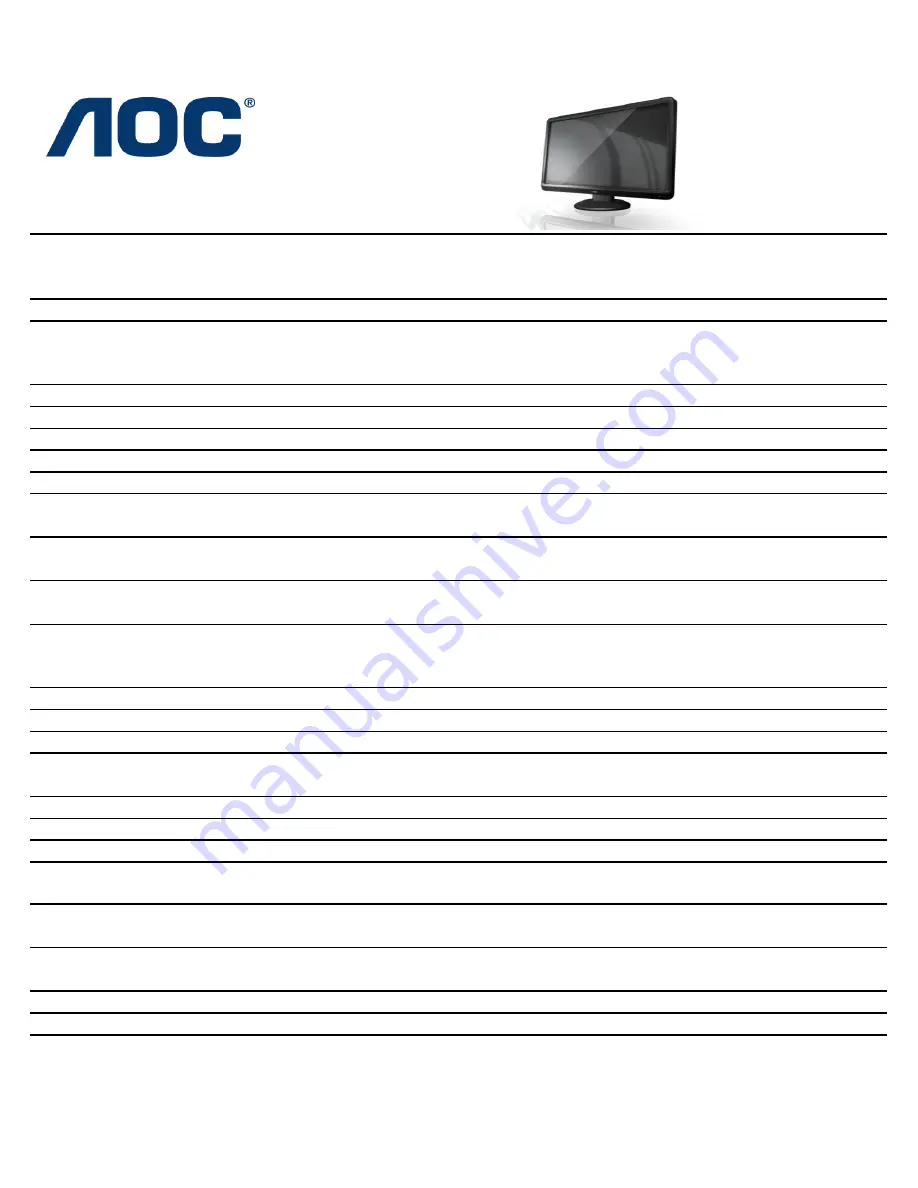 AOC 992SW2 Brochure Download Page 1