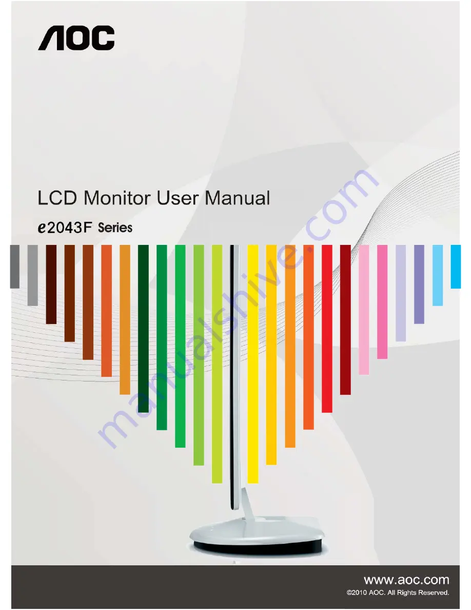 AOC e2043F Series Manual Download Page 1