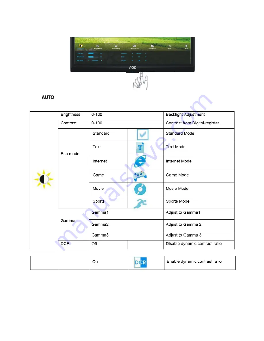 AOC e2050Sda Service Manual Download Page 10