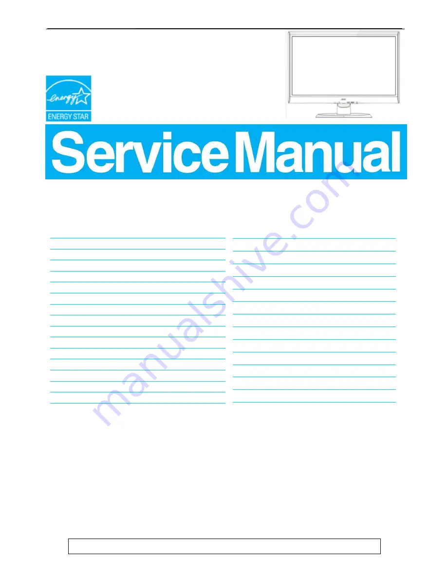 AOC e2050Swd Service Manual Download Page 1