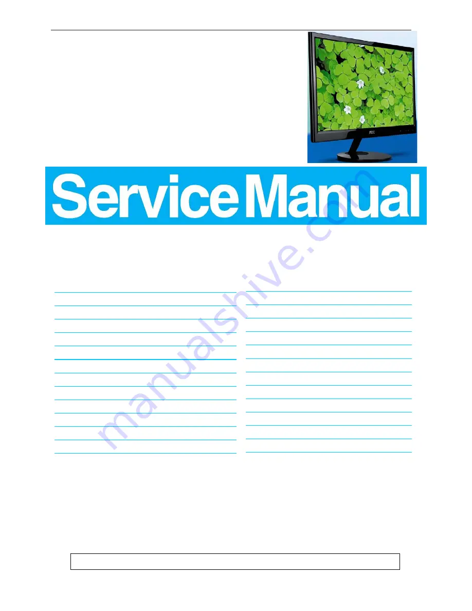 AOC E2051SDN Service Manual Download Page 1